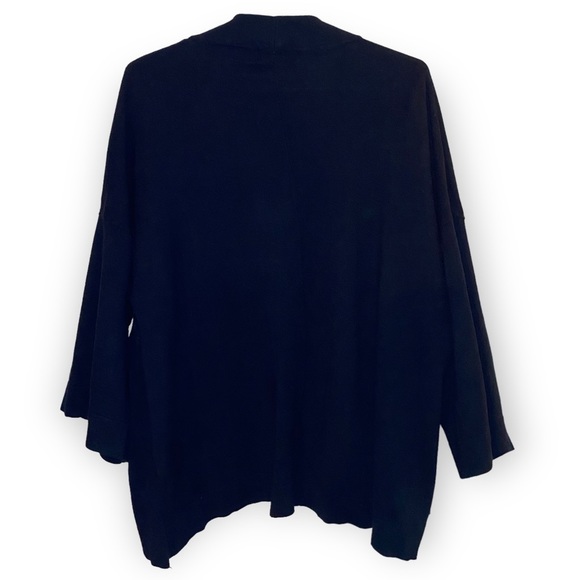 - ZARA Navy Knit 3/4 Sleeve Open Cardigan - Picture 3 of 9